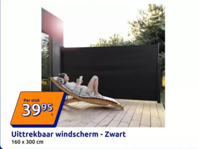 Uittrekbaar windscherm