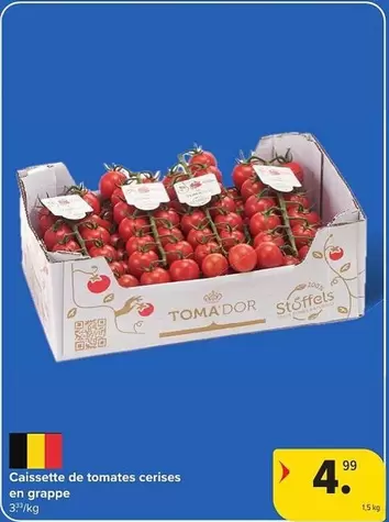 De - Caisse de tomates cerises en grappe