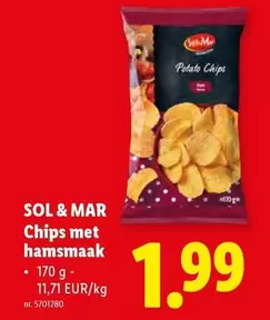 Chips met hamsmaak