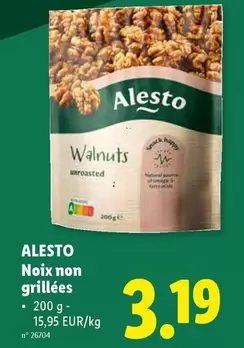 Noix non grillées
