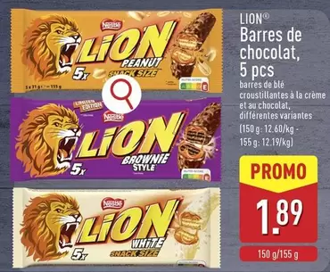 Lion - Barres de chocolat