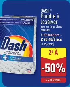 Poudre à lessiver pour un linge blanc éclatant