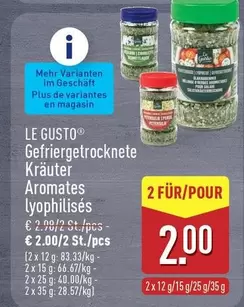 De - Gefriergetrocknete Kräuter Aromates lyophilisés