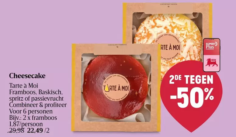 De - Cheesecake Framboos, Baskisch, spritz de passievrucht