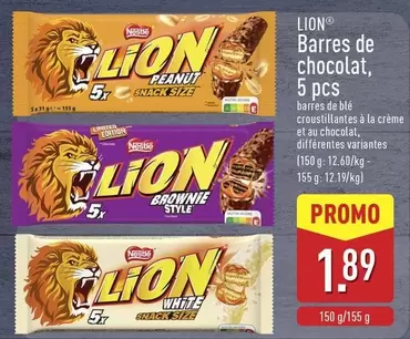 Lion - Barres de chocolat