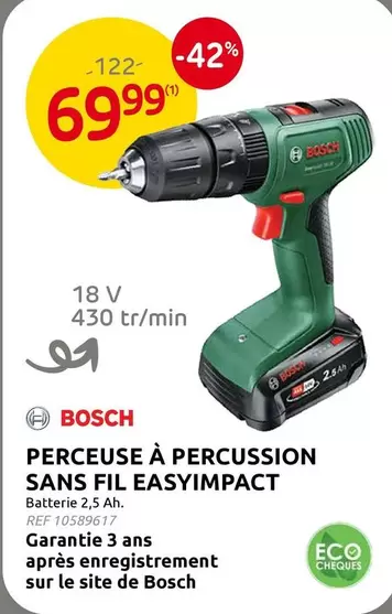 Bosch - PERCEUSE À PERCUSSION SANS FIL EASYIMPACT
