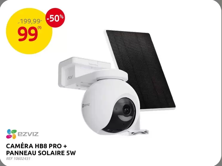 CAMÉRA HB8 PRO + PANNEAU SOLAIRE 5W