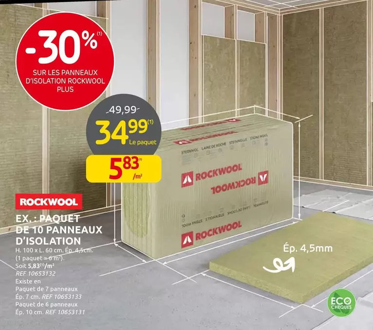 De - EX. PAQUET DE 10 PANNEAUX D'ISOLATION