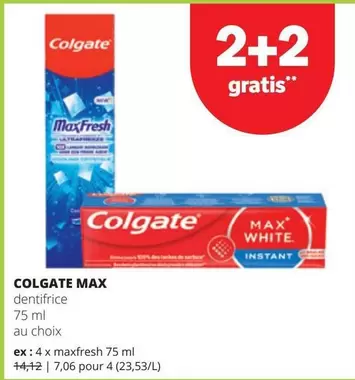 White - COLGATE MAX dentifrice