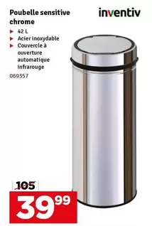 Poubelle sensitive chrome