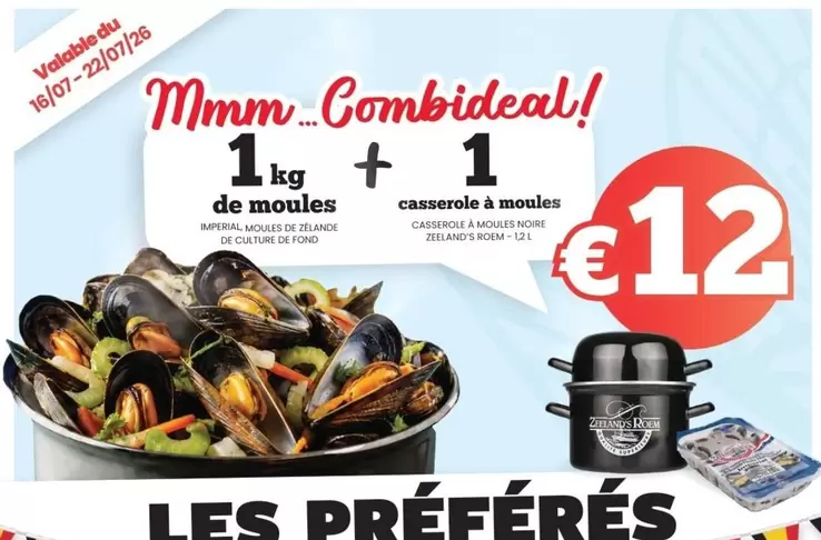 De - Mmm... Combideal! 1kg de moules + 1 casserole à moules