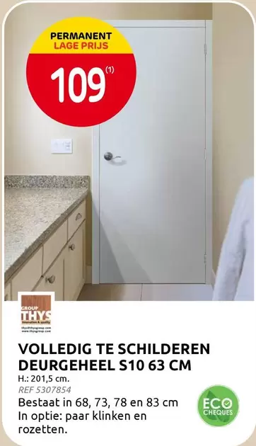 Group - VOLLEDIG TE SCHILDEREN DEURGEHEEL S10 63 CM