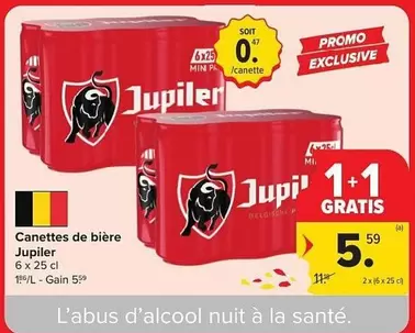Jupiler - Canettes de bière