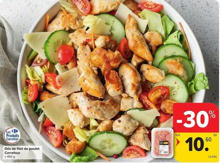 De - Dés de filet de poulet