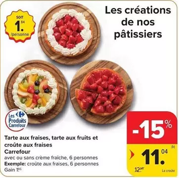 De - Tarte aux fraises, tarte aux fruits et croûte aux fraises