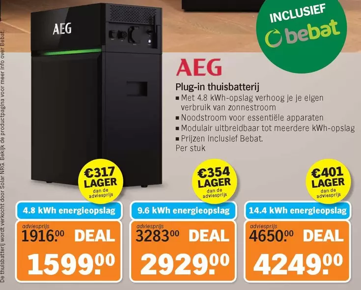 De - Plug-in thuisbatterij