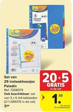 De - Set van 25 insteekhoesjes
