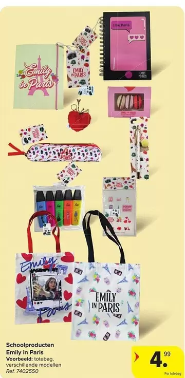París - Schoolproducten Emily in Paris: totebag, verschillende modellen Ref. 7402550