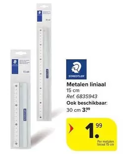 Metalen liniaal 15 cm