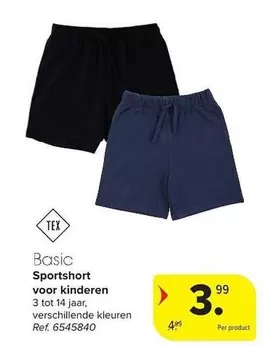 Sportshort voor kinderen