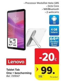 Lenovo - Tablet Tab One + bescherming Ref. 7311047