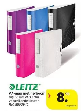 A4-map met hefboom rug 65 mm of 80 mm, verschillende kleuren Ref. 5500940