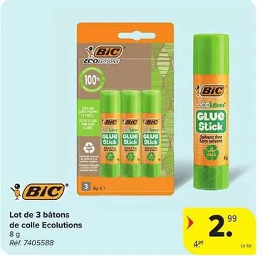 Club - Lot de 3 bâtons de colle