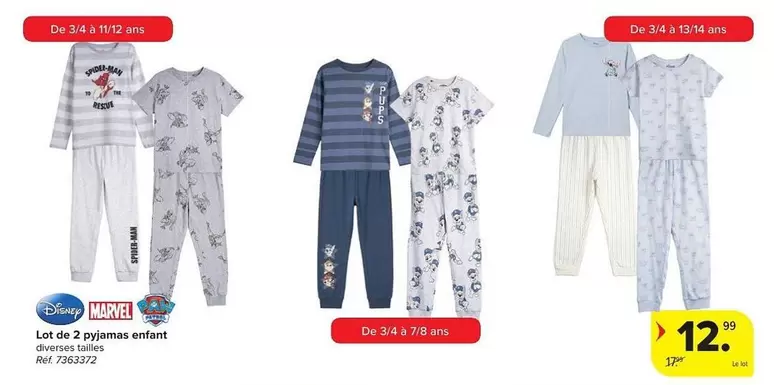 De - Lot de 2 pyjamas enfant