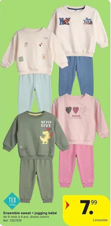 Club - Ensemble sweat + jogging bébé