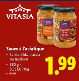 Sauce à l'asiatique - korma, tikka masala ou tandoori