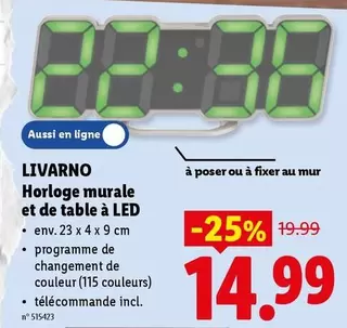 De - Horloge murale et de table à LED