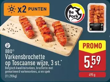 Be - Varkensbrochette op Toscaanse wijze