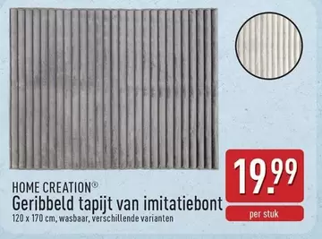 Geribbeld tapijt van imitatiebont