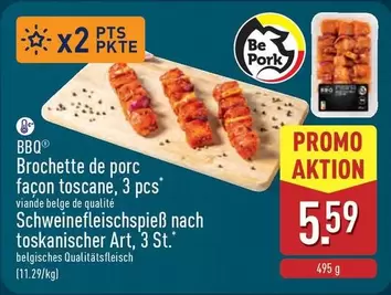 Be - Brochette de porc facon toscane, 3 pcs