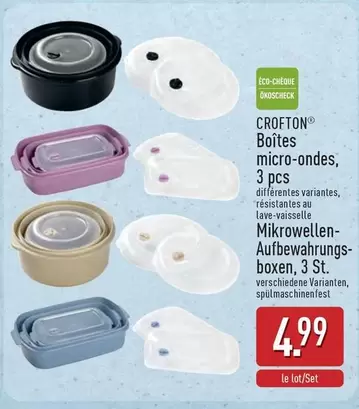 Boîtes micro-ondes / Mikrowellen-Aufbewahrungsboxen