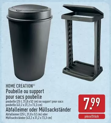 Poubelle ou support pour sacs poubelle / Abfalleimer oder Müllsackständer