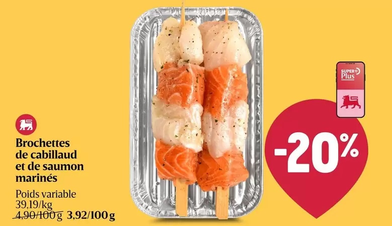 De - Brochettes de cabillaud et de saumon marinés