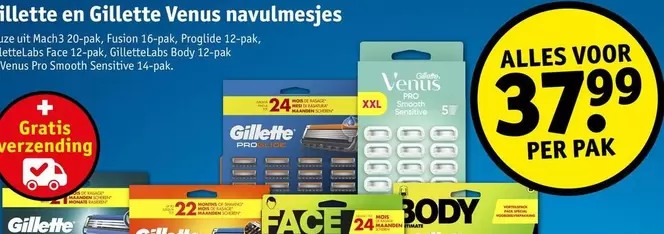 De - Gillette en Gillette Venus navulmesjes