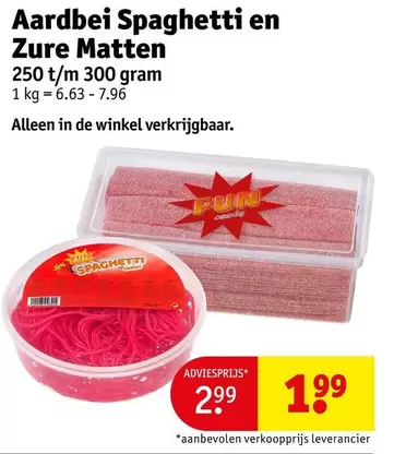 De - Aardbei Spaghetti en Zure Matten