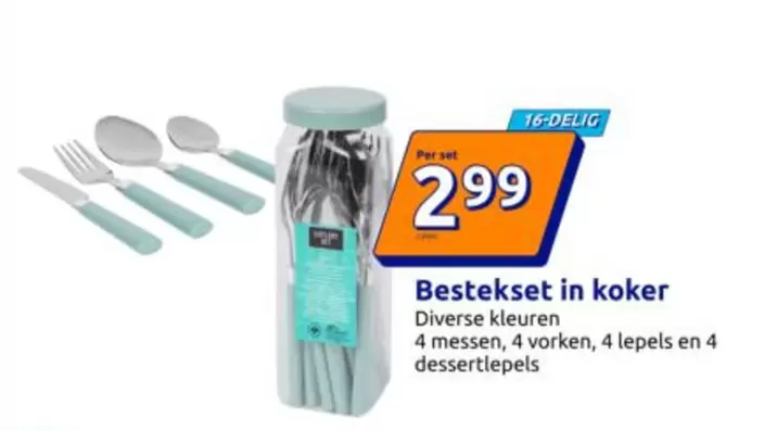 Bestekset in koker