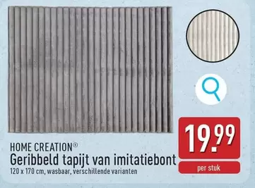 Geribbeld tapijt van imitatiebont