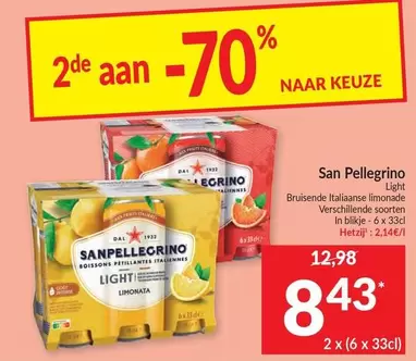 San Pellegrino Light Bruisende Italiaanse limonade
