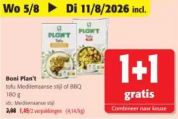 Bbq - tofu Mediterraanse stijl of BBQ