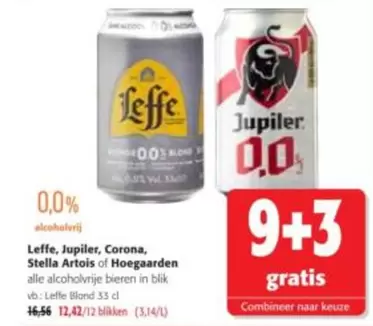 Jupiler - Leffe, , Corona, Stella Artois of Hoegaarden alle alcoholvrije bieren