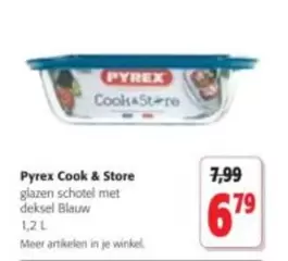Cook & Store glazen schotel met deksel