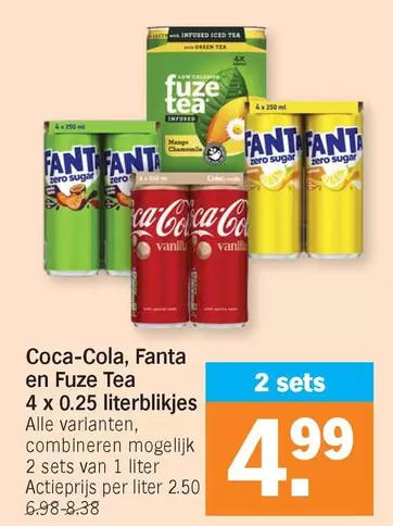 Coca Cola - Coca-Cola, Fanta en Fuze Tea