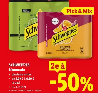 Mix - SCHWEPPES LIMONADE