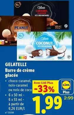 De - GELATELLI Barre de crème glacée