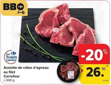 De - Assiette de côtes d'agneau au filet