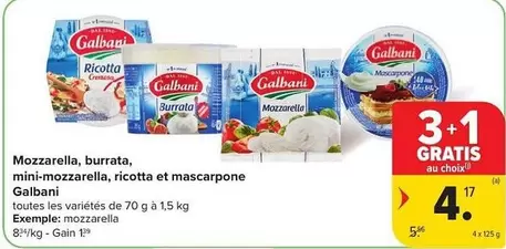 Ricotta - Mozzarella, burrata, mini-mozzarella, ricotta et mascarpone